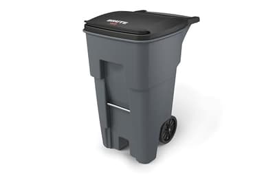 Rubbermaid Commercial Products BRUTE Rollout Plastic Trash/Garbage Can/Bin with Wheels 65 Gal for Restaurants/Hospitals/Offices/Back of House/Warehouses/Home