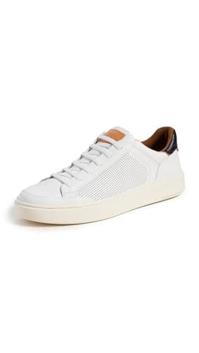 Allen Edmonds Men's Oliver Leather Sneakers, White 100, 11 Medium US