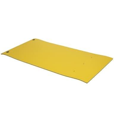HOMCOM 10' x 5' Lily Pad Floating Mat, 3-Layer Floating Mat for Lake Portable Foam Raft for Family Recreation and Relaxing, Yellow