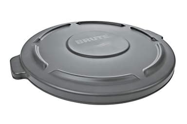 Rubbermaid Commercial Products BRUTE Heavy-Duty Round Trash/Garbage Lid, 55-Gallon, Gray, Compatible with Rubbermaid BRUTE 55-Gallon Can