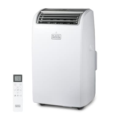 BLACK+DECKER Portable Air Conditioner with Heat, 14,000 BTU with 12,000 BTU Heating for Rooms Up To 700 Sq. Ft., Portable AC with Follow Me Remote Control, BPT10HWTB, White
