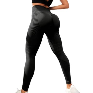Menglihualuo 2026 3D Metabolic Booster Leggings,High Waist 3D Anti Cellulite Leggings for Women,Slimming Workout Yoga Pants (Black,Large)