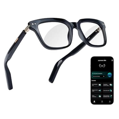 OICIIDO AI Smart Glasses for Men and Women with 164 Languages, Photochromic Lens, Al Assistant & Meeting Summary, Music Playback, Hands-Free Calling, UV/Blue Light Protection Black