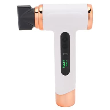 VELATEMOR Portable Cordless Hair Dryer, Compact USB Rechargeable Hair Dryer 200W, Lightweight Design, Ideal for Students Dormitory (White)