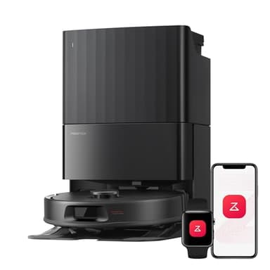 roborock Qrevo S Pro Robot Vacuum and Mop, 18,500Pa Suction, Multifunctional Dock with 167℉ Mop Self-Cleaning, Smart Obstacle Avoidance, Anti-Tangle Brush, Liftable Spinning Mop, Black