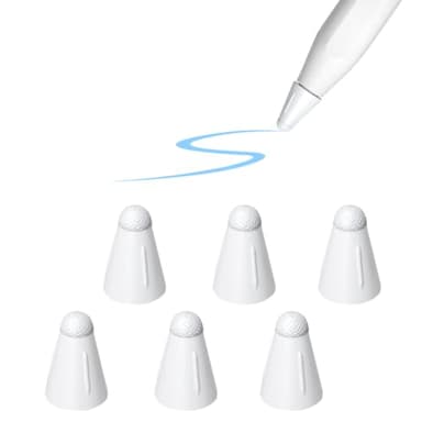 SIXFU Upgrade Covers for Apple Pencil Tips Suitable Paper-Like Screen Protector, Noise Reduction Accessories for Apple Pencil 2nd Generation/ 1st Gen/Pro/USB-C iPencil tip(6 PCS)