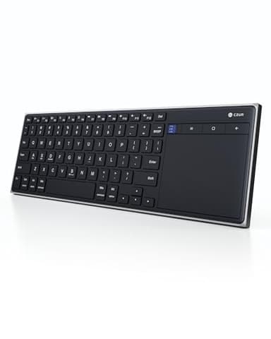 CZUR K5S Bluetooth Keyboard with Touchpad, Wireless & Wired Keyboard with Trackpad for PC, Laptop, Tablet & Phone, Multi-Device Portable Rechargeable Keyboard, for Windows/Mac/Android/iOS (No Backlit)