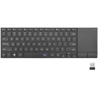 Rii 2.4G Wireless Keyboard,Bluetooth Keyboard(BT 5.1+2.4G),Aluminium Alloy Portable with Touchpad for Computer,PC,Tablet,iPad,Android TV Box,Smart TV,Windows,Mac (Black)