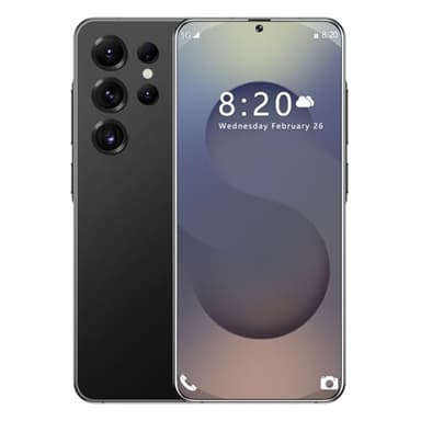 Unlocked Cell Phone S25 Ultra Smartphone 12GB+512GB Android Phone 48MP+108MP Camera 7-inch HD Screen Mobile Phone 5G Dual SIM (Black)