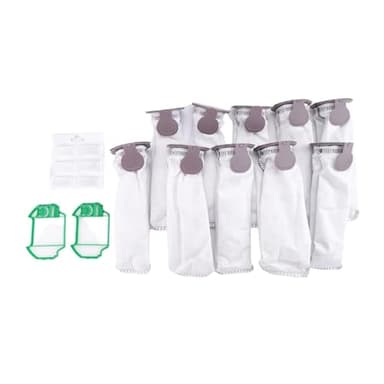 Cordless Vacuum Cleaner 10 Dust Bags，2 Pre-Filters, 1 Fragrance Tablets/Sticks，Compatible For Vorwerk Kobold VK7，FP7