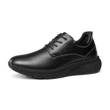 Bruno Marc Men's Casual Dress Sneakers Shoes, All-Day Comfort Cushioning Walking Breathable Lightweight Oxfords MaxFlex ActiveMetro,Size 9.5,All Black,BMUMOX2421