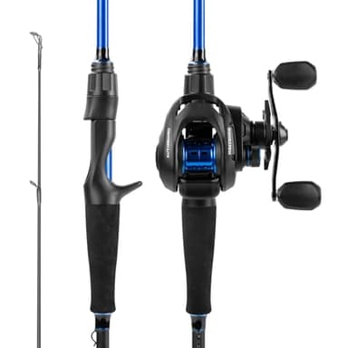 KastKing Centron Casting Combo,7ft, Medium Heavy-,2000Right Reel Black