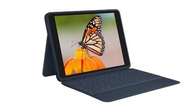 Logitech Rugged Combo 3 iPad Keyboard Case with Smart Connector for iPad (7th, 8th and 9th Generation) for Education - Classic Blue