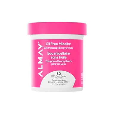 Almay Makeup Remover Pads, Micellar Gentle, Hypoallergenic, Fragrance-Free, Dermatologist & Ophthalmologist Tested (Packaging May Vary), 80 count