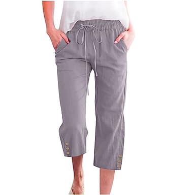 Capri Pants for Women Linen Summer Deals+for+Today+on+Prime Lightning+Deals+Todays Deals+with+Coupons+and+Promo+Codes Recent+Orders Account Summer+Must+Haves+2024 My+Last+Orders+Placed D-Grey