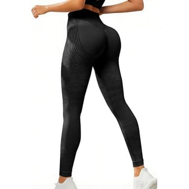 Shamonaty Anti Cellulite 3D Leggings Compression Resistance Band Leggings for Women Butt Lifting Scrunch Butt Yoga Pants