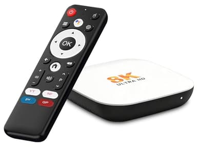 Android 14.0 TV Box 2026, LEFFOT M2 Plus 4K Ultra HD Streaming Device for TV, 4GB RAM + 32GB ROM, Support 8K Decoding, Voice Remote, 2.4G & 5G WiFi 6, BT 5.4, HDR10, 3D, RK3528 Quad-Core A53