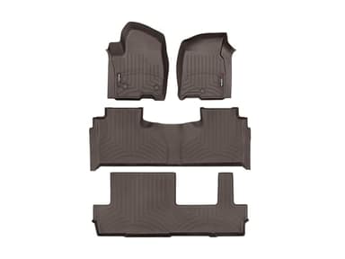 WeatherTech Custom Fit FloorLiners for Chevrolet Suburban, Escalade-V ESV, Yukon XL - Full Set (471632-1-2-6), Cocoa