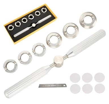 Watch Repair Tool,5537 Watch Case Opener,Watch Back Remover Tool for Rolex & Tudor Watch Repair Tool Kit with 6 Dies （18.5-29.5mm）
