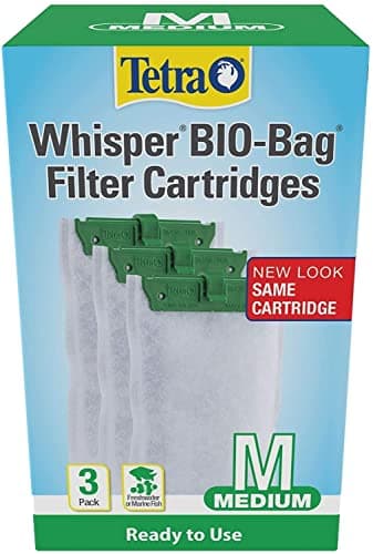 Tetra Whisper Bio-Bag Medium Filter Cartridges for Aquariums, 3 Count, Ready to Use, Fits Tetra Whisper Fish Tank Filters 5-10 Gal, PF-10, IQ 10
