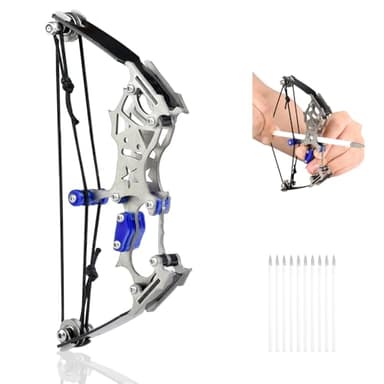 Mini Compound Bow and Arrow Set for Age 16+, Cool Gadget for Man & Women, Archery Hunting Bow for Target Shooting Hunting Games Relieve Pressure Birthday Festival