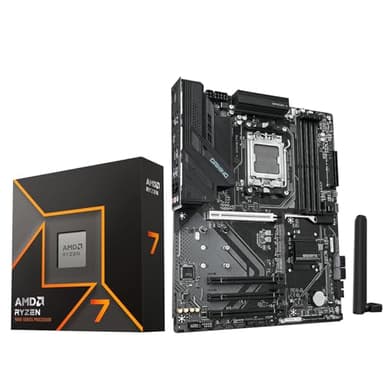 MICRO CENTER AMD Ryzen 7 9700X CPU Processor with GIGABYTE B850 Gaming WIFI6 Motherboard (ATX, DDR5, 3X M.2, PCIe 5.0, USB-C, WIFI6)