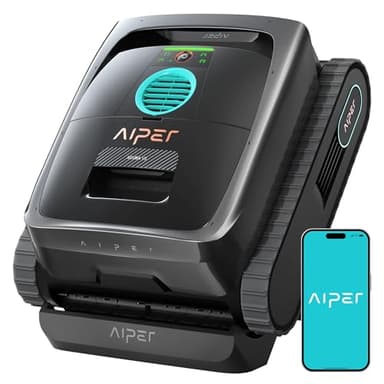 AIPER Scuba V3 AI Vision Cordless Robotic Pool Cleaner, 10x Faster Pool Cleaning with AI Patrol, 24/7 Auto Cleaning, Smart Waterline Parking & Multi-Layer Filtration, Gray