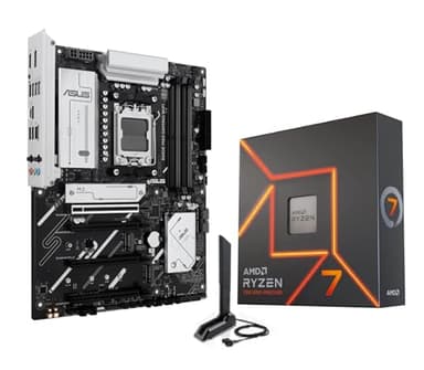 MICRO CENTER AMD Ryzen 7 7700X CPU Processor Bundle with ASUS B650E MAX Gaming WiFi AM5 ATX Motherboard (DDR5, PCIe 5.0, 3X M.2, Wi-Fi 6E)