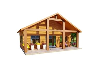 952sqft Tiny Cabin Design Blueprints: Featuring 2 Bedrooms, 1 Bathroom, Kitchen, Dining Area, and Living Room