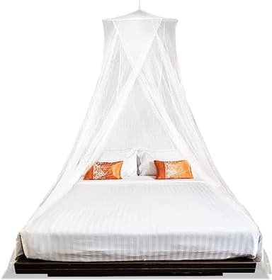 MEKKAPRO Extra-Large King Mosquito Bed Net, Made for King Queen and Twin, Bed Mosquito Netting | Bed Canopy Curtains, White Mosquito Netting
