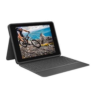 Logitech Rugged Folio - iPad (7th, 8th & 9th Generation) Protective Keyboard Case with Smart Connector and Durable Spill-Proof Keyboard Black 7.4" x 0.9" x 10.2"