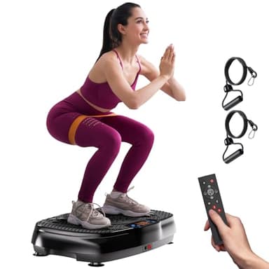 Vibration Plate Exercise Machine: TISSCARE Vibrating Plates for Weight Loss and Lymphatic Drainage, 400lbs Shake Plate Whole Body Workout Platform for Home Fitness Fat Burner Sedentary Office