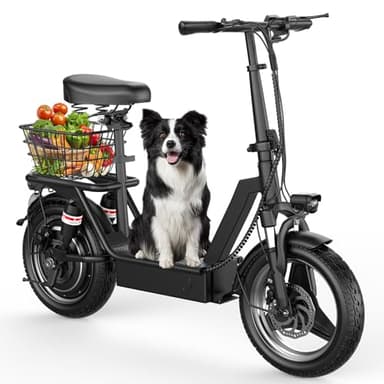 GWEIT Electric Scooter for Adults, Electric Scooter with Seat with 1000/1400W Peak Motor, 25Mph, 30/45 Miles Range, 14" Foldable Escooter with Multiple Suspension for Commuter, Travel, Shopping