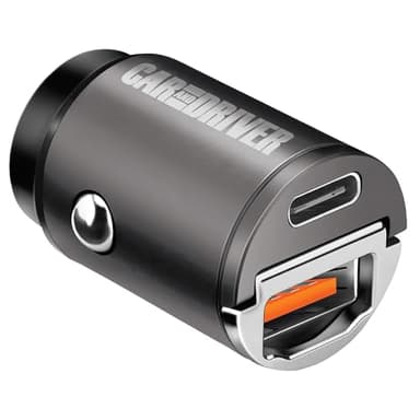 Car and Driver 30W USB-C Fast Car Charger, Dual Port Cigarette Lighter Adapter with USB-C & USB-A Fast Charging for iPhone 17/16/15/14/13, Samsung Galaxy S25/S24/S23, Android Phones, iPad