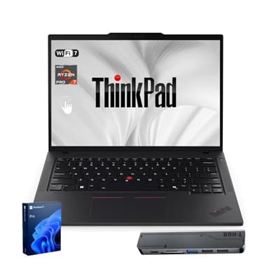 Lenovo ThinkPad P14s Mobile Workstation Business Laptop, AMD Ryzen AI 7 PRO 350, 14” FHD+ IPS Touchscreen, 48GB DDR5, 1TB SSD, Wi-Fi 7, HDMI, Windows 11 Pro, Copilot+ PC, 7-in-2 USB-C Hub Bundle