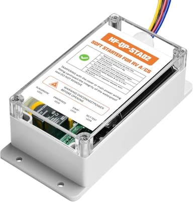 Soft Start for RV Air Conditioners, Reduces Inrush Current by 70%, Easy DIY Install, Waterproof Reverse Motor Protection for Home, RV & Generator Use
