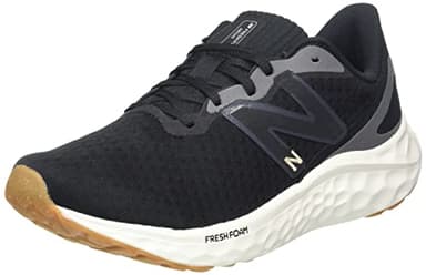 New Balance Women's Fresh Foam Arishi V4 Running Shoe, Black/Light Gold Metallic/Gum 2, 10.5 Wide