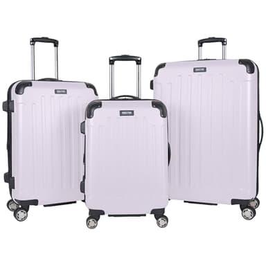 Kenneth Cole REACTION Renegade Luggage Expandable 8-Wheel Spinner Lightweight Hardside Suitcase, Orchid Ice, 3-Piece Set (20"/24"/28")