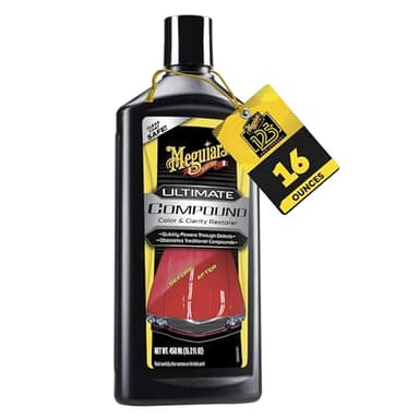 Meguiar's Ultimate Compound - Pro-Grade Car Scratch Remover, Paint Correction Compound that Removes Defects While Adding Gloss and Shine, Single Stage and Clear Coat Scratch Remove, 15.2 Oz