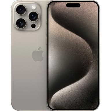 Apple iPhone 15 Pro Max, 512GB, Natural Titanium - Unlocked (Renewed)