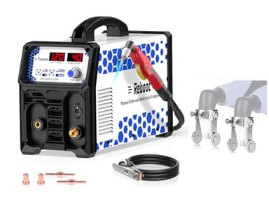 Reboot Plasma Cutter With Built In Air Compressor 40A 120V IGBT Inverter Digital Cutting Machine with 2PCS PT-31 Plasma Cutter Roller Guide Wheel