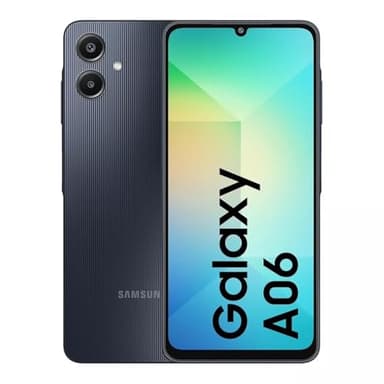 Samsung Galaxy A06 4G LTE (64GB + 4GB) Latin Version SM-A065M/DS Factory Unlocked 6.7" Dual Sim 50MP Dual Cam (Case Bundle) - (Black)