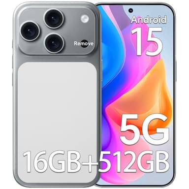 Unlocked Phones F17 PM, 5G Smartphone, 16GB RAM+512GB Storage, Android 15 Cell Phone, 6.9'' HD Display, 104MP+32MP Camera, 5000mAh Battery, Face ID/Dual SIM/WiFi/Bluetooth/GPS