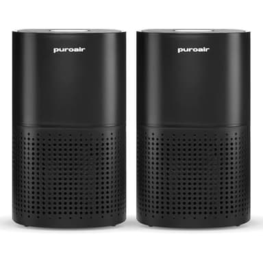 PuroAir 240 HEPA Air Purifiers for Home Large Rooms - Covers Up to 1,000 Sq Ft - Filters Up to 99.9% of Pollutants, Smoke, Pollen, Dust - Quiet HEPA Air Filter - Air Purifiers for Bedroom (2 Pack)
