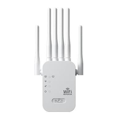 WiFi Repeater Signal Booster, 2026 Best WiFi Extender with Ethernet Port, WiFi Booster Dual Band 5GHz/2.4GHz, Up to 12800 Sq.ft and 60 Devices, Stable Internet Performance Q/X (White)