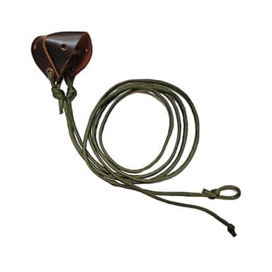 Parallel Halo Shepherd Sling Handmade Paracord Leather Throwing Sling Old-Fashioned Slingshot (Brown)