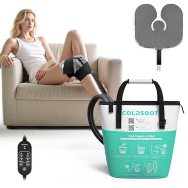 COLDSOOT Ice Machine for Knee After Surgery 3.0, Portable Cold Therapy Machine with Timer, Knee Replacement Recovery System, Cryotherapy Pain Relief with Cold Therapy Pad