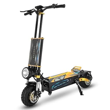AB2 Off-Road Electric Scooter for Adults, 6000W Dual Motor, 60V 40Ah, Up to 55 MPH, 80 Miles Long Range, 11" Pneumatic Tires, Foldable Commuter E-Scooter