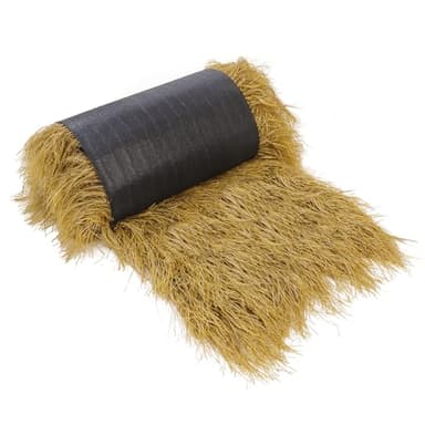 240“ Tiki Thatch Grass Roof, Mexican Artificial Straw Roll for Tiki Bar Hut Party Garden Fence Patio DIY Crafts,Palapa Thatch Roofing Duck Blind Grass Hay Bales for Decoration (20ft x 16in, Yellow)