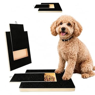 VEADONS Dog Nail Scratch Board with Treat Box – Durable Scratch Pad for Dogs and Cats, Calming Dog Nail File Board Scratch Buddy, Includes 2 Spare Sandpapers, Indoor Nail Trim Board (Without Stand)
